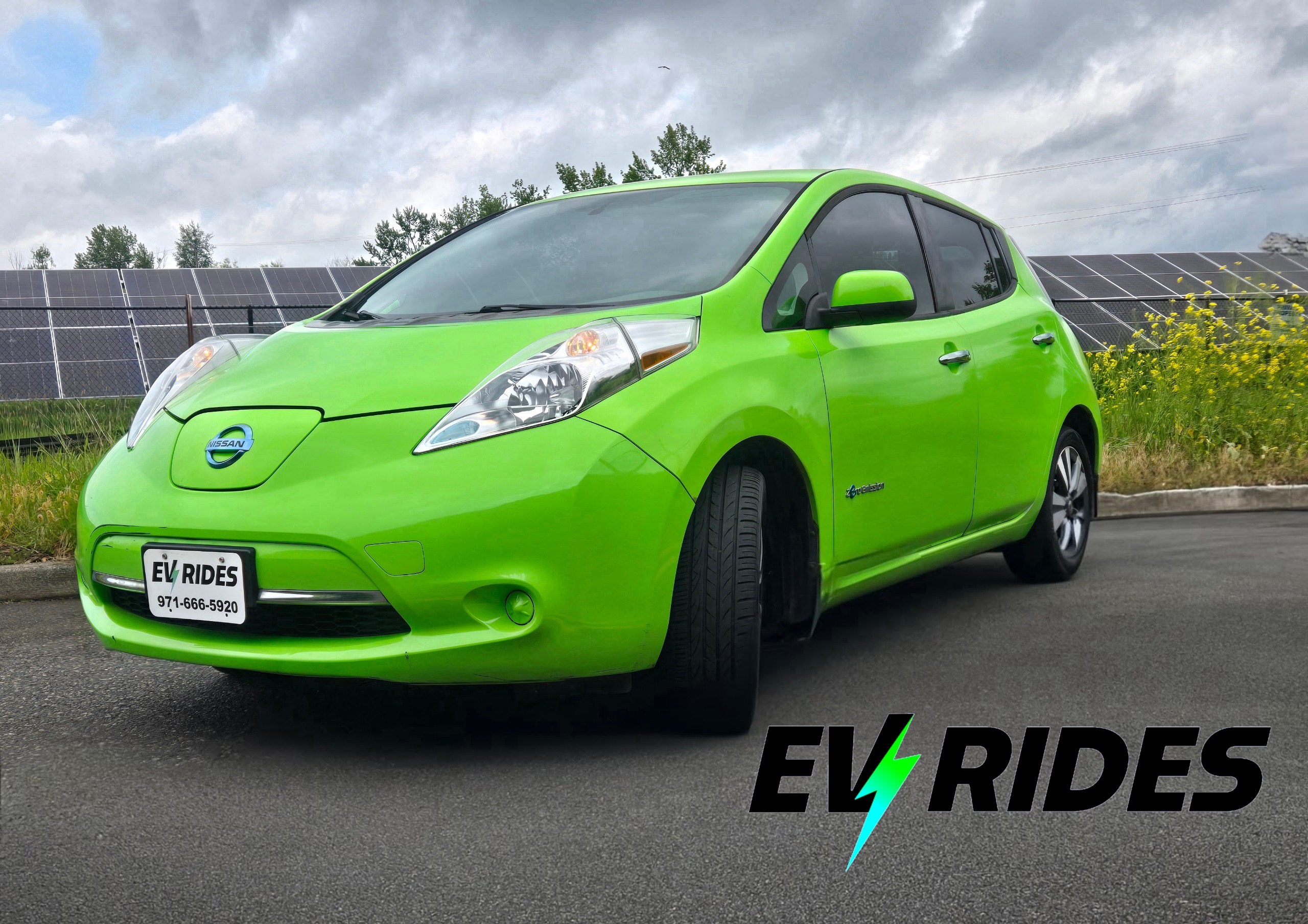 ev rides inventory green nissan leaf